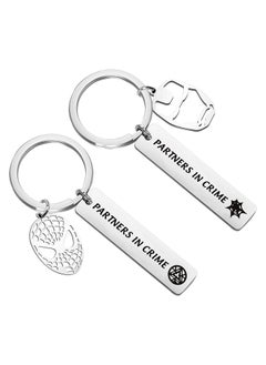 Generic key chain decorated with the phrase â€œPartner In Crimeâ€ is suitable as a gift for close friends  - Image 1