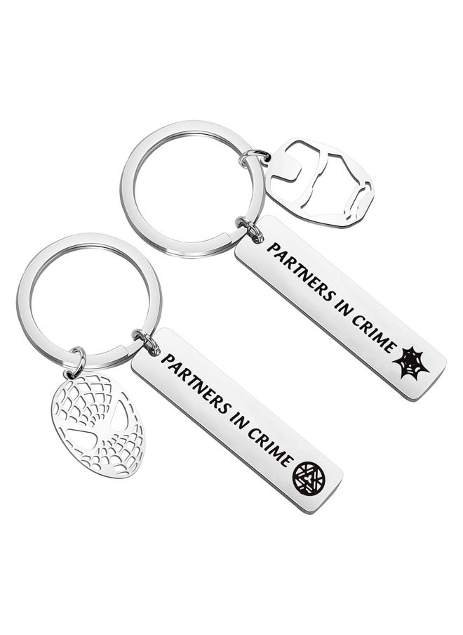 Generic key chain decorated with the phrase â€œPartner In Crimeâ€ is suitable as a gift for close friends  - Image 1