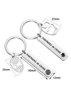 Generic key chain decorated with the phrase â€œPartner In Crimeâ€ is suitable as a gift for close friends  - Image 2