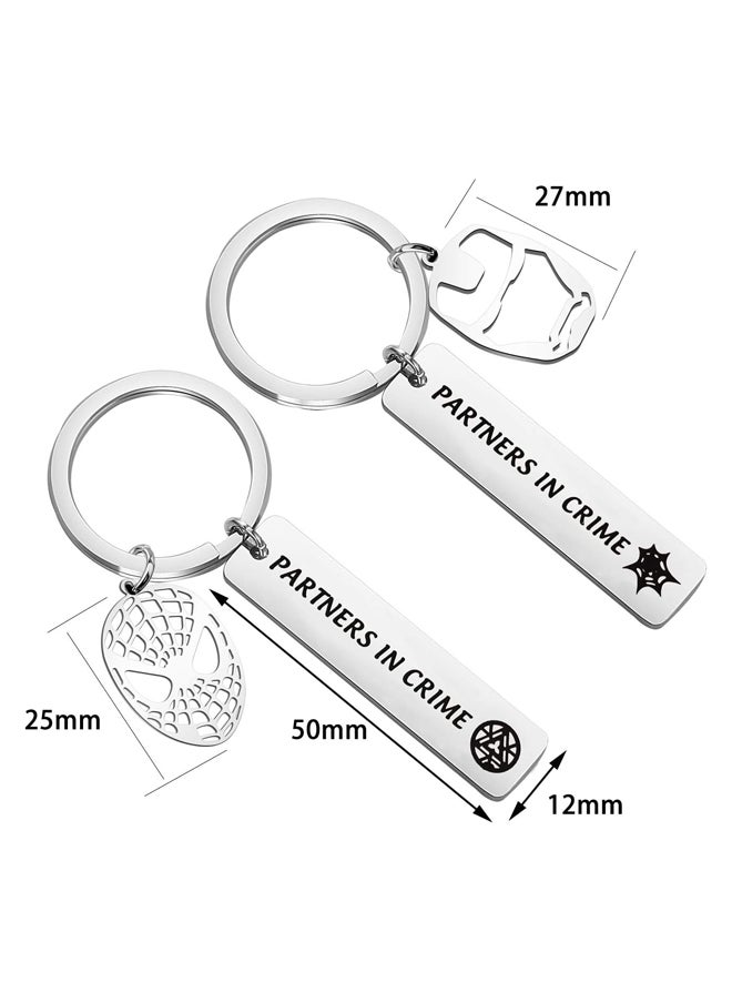 Generic key chain decorated with the phrase â€œPartner In Crimeâ€ is suitable as a gift for close friends  - Image 2