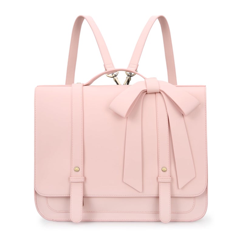 ECOSUSI Briefcase for Women Messenger Backpack PU Leather 14 inch Laptop Bag Satchel Computer Bag for College Business Travel - Image 1