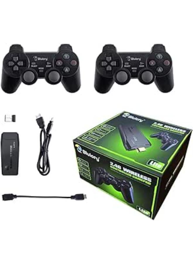 ELTERAZONE 4k smart video game tv stick,video game consoles,(10,000) games 32/64gb retro classic gamin 2.4g wireless gamepads controller (64g,10000+ games)