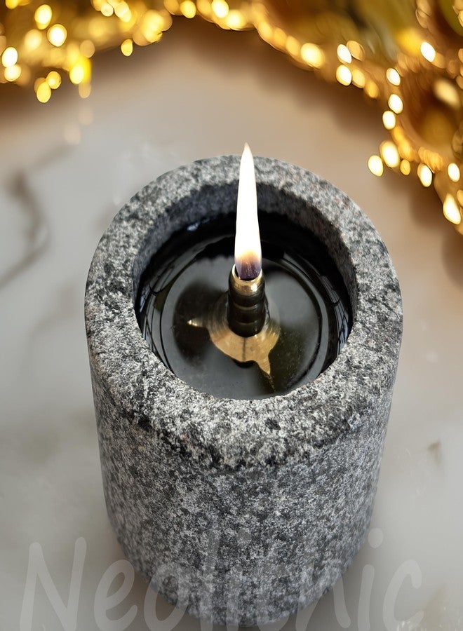Neolithic Diya, Agal Vilaku - Traditional Lamp|Circular| - 2.5 Inch - Image 3