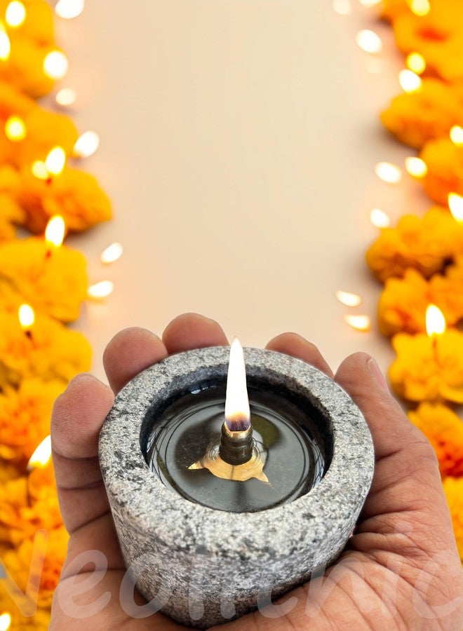 Neolithic Diya, Agal Vilaku - Traditional Lamp|Circular| - 2.5 Inch - Image 5