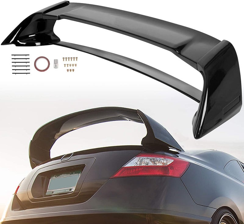 HECASA Rear Trunk Spoiler Wing for 2006-2011 Honda Civic 4 Door Sedan - Glossy Black - Image 1