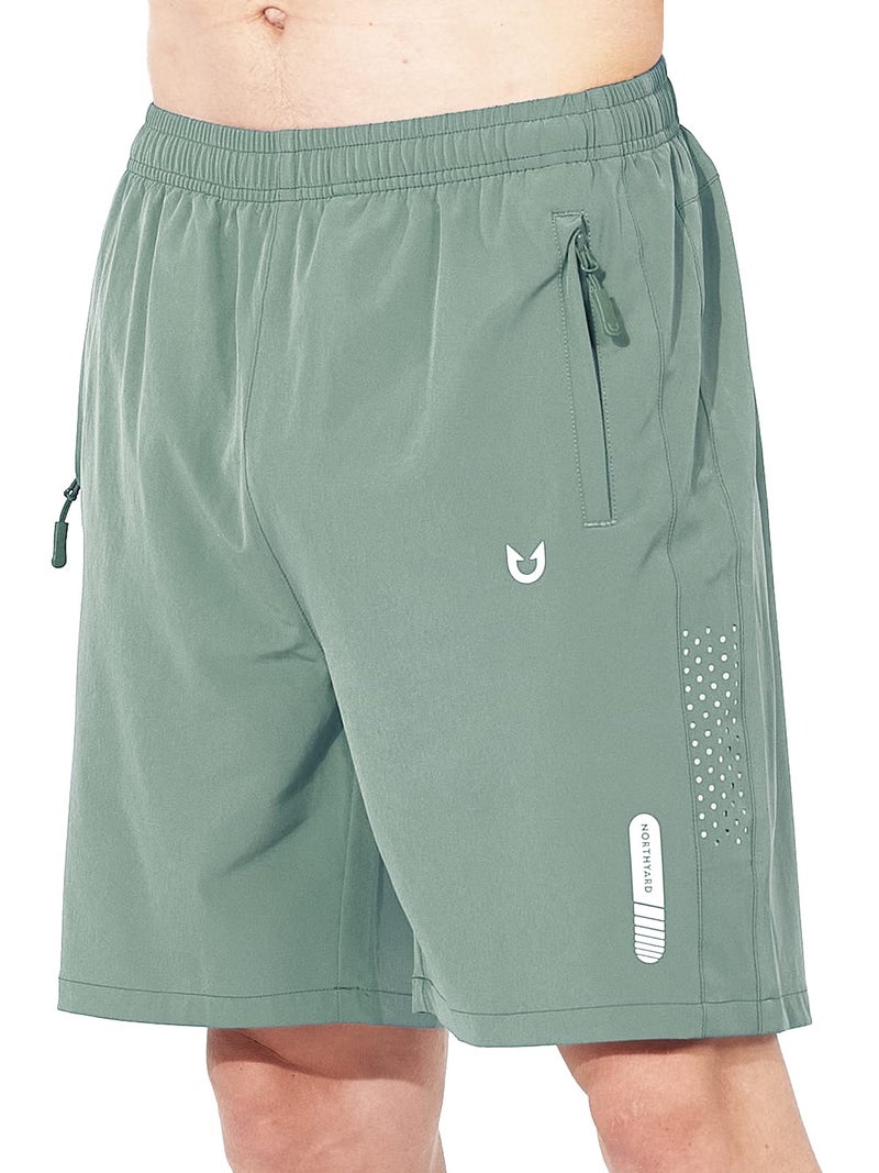 NORTHYARD Men's Athletic Running Shorts Quick Dry Workout Shorts 7"/ 5"/ 9" Lightweight Sports Gym Basketball Tennis Hiking Exercise LODENFROST L - Image 1