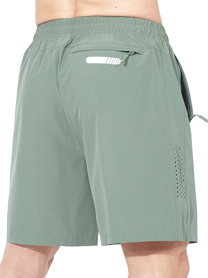 NORTHYARD Men's Athletic Running Shorts Quick Dry Workout Shorts 7"/ 5"/ 9" Lightweight Sports Gym Basketball Tennis Hiking Exercise LODENFROST L - Image 3