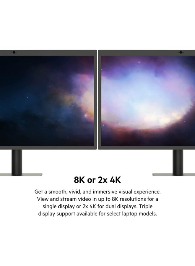 belkin Renewed - Thunderbolt 4 Dock Pro - 8K @ 60Hz, Dual 4K Display, 12 Ports, 90W Power Delivery Grey - Image 5