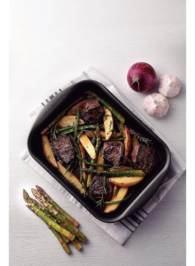 ترامونتينا مقلاة تحميص عميقة من الألومنيوم الجرافيتي من ترامونتينا برازيل 34 سم 4.9 لتر مع طلاء ستارفلون ماكس غير اللاصق الداخلي والخارجي الخالي من حمض بيرفلورو الأوكتانويك - Image 2