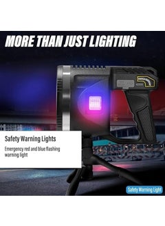 Seafrrzios Seafrrzios LED Camping Lantern Rechargeable Camping Flashlight 3 Light Modes 4800mAh Power Bank Waterproof Lantern Flashlight for Emergency Hurricane Power Outages USB Cable  - Image 5