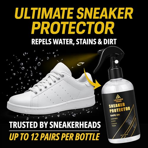 Leather Hero Sneaker Protector Spray - (10.6oz) Shoe Protector Waterproof Spray for Shoes(10oz) White Shoe Water and Stain Repellent Spray for Canvas, Mesh, Leather, & Vinyl - Image 2
