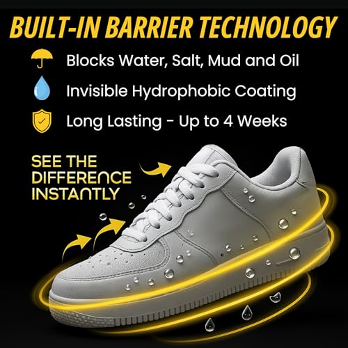 Leather Hero Sneaker Protector Spray - (10.6oz) Shoe Protector Waterproof Spray for Shoes(10oz) White Shoe Water and Stain Repellent Spray for Canvas, Mesh, Leather, & Vinyl - Image 4
