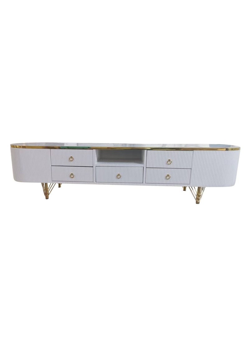 AAF FURNITURE Affordable Light Luxury and Modern Multifunctional TV CoffeeTable Set Storage Unit with Drawers Storage White Marble Table Top Suitable for Whole House Furniture Living Room  - Image 3