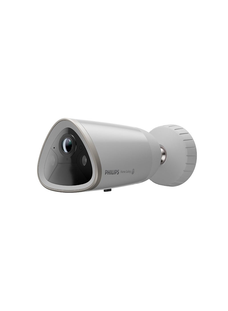 Philips IndoorOutdoor Security Camera Wireless Spotlight 2K Resolution 4MP Silver - Image 1