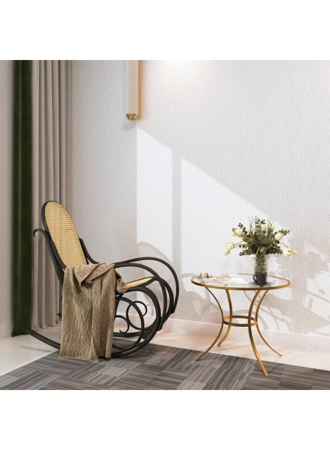 White Textured Foam Peel and Stick Wallpaper, 17.5" x 315", Waterproof & Removable - Image 2