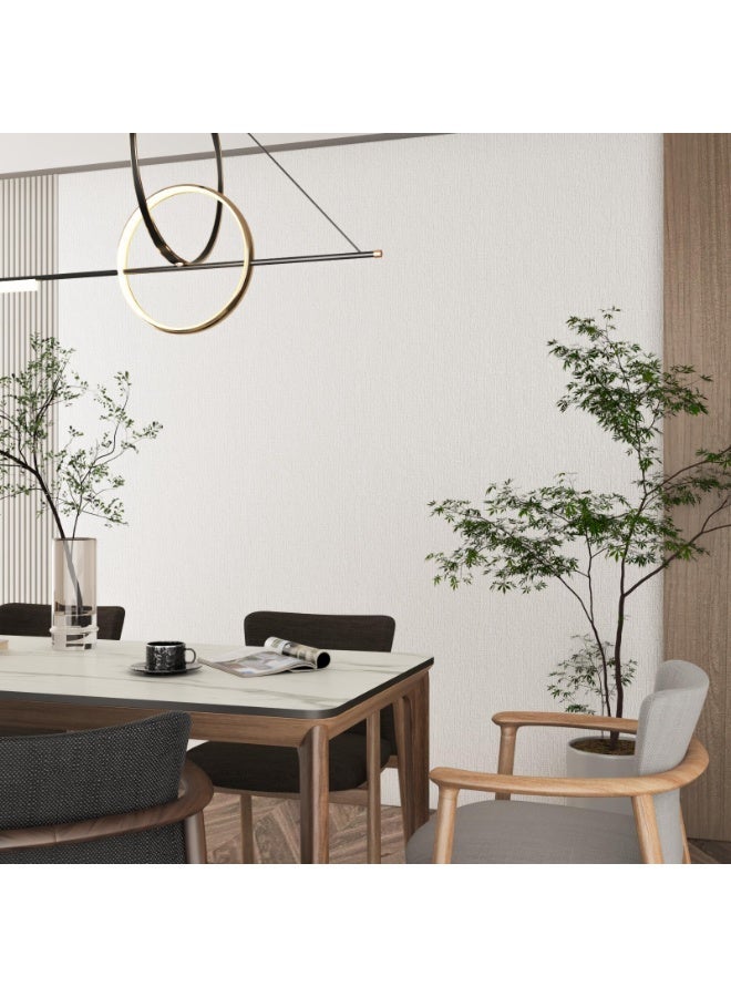 White Textured Foam Peel and Stick Wallpaper, 17.5" x 315", Waterproof & Removable - Image 4