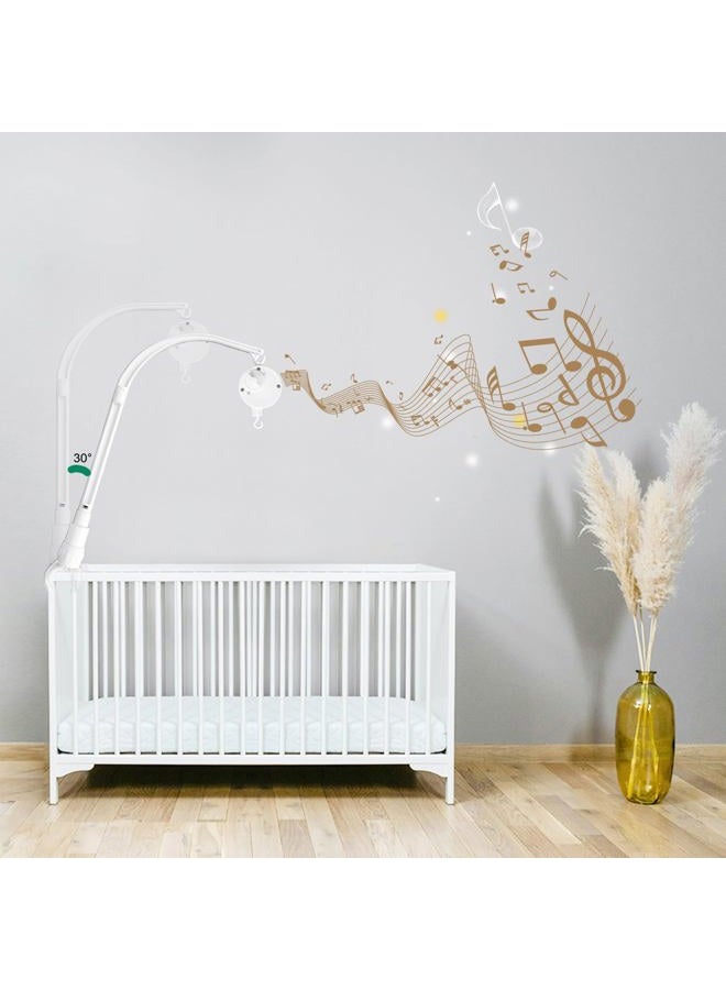 LIUDHPSP 23 inch Baby Crib Mobile Bed Bell Holder Arm Bracket, with Music Box, The Claw Part can be Adjusted Width-DIY Toy Decoration - Image 4