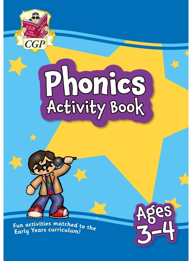 Coordination Group Publications Ltd (CGP) Phonics Activity Book For Ages 3-4 (Preschool): Perfect For Learning At Home - Image 1