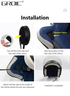 GROIC Bluetooth Helmet Headset, Helmet Bluetooth Speakers, Motorcycle Bluetooth 5.0 Headphones, Automatically Answer Incoming Calls, Volume Control, Dial Control  - Image 4