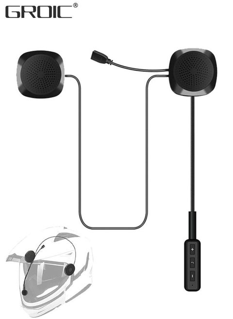 Bluetooth Helmet Headset, Helmet Bluetooth Speakers, Motorcycle Bluetooth 5.0 Headphones, Automatically Answer Incoming Calls, Volume Control, Dial Control