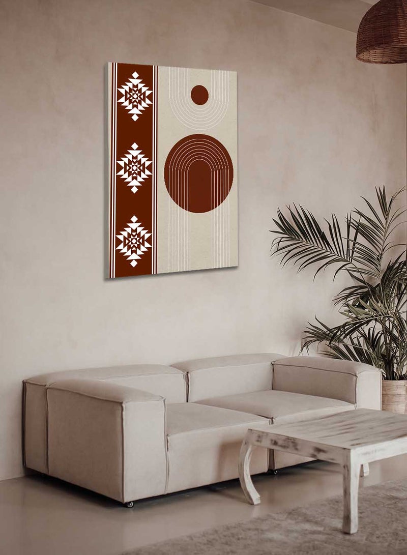 لوحة كانفاس على إطار خشبي بتصميم مستوحى من الطابع السعودي - Image 2