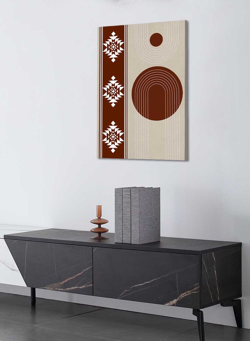 لوحة كانفاس على إطار خشبي بتصميم مستوحى من الطابع السعودي - Image 3