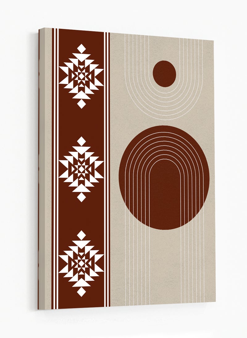 لوحة كانفاس على إطار خشبي بتصميم مستوحى من الطابع السعودي - Image 4