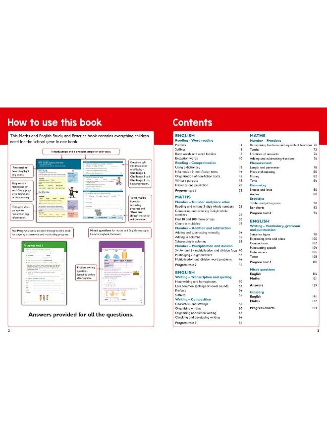 كتاب دراسة وممارسة الرياضيات واللغة الإنجليزية للصف الثالث من كولينز: مثالي للاستخدام في المنزل - Image 3