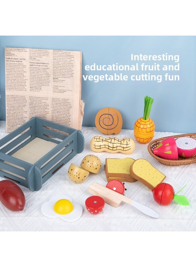 Children's Magnetic Play House Kitchen Toys Fruits And Vegetables Cut And Play Boys And Girls Cut And Watch Simulation Cooking Cross-Border-Color:Basket Lotus Root (set Of 6)  - Image 5