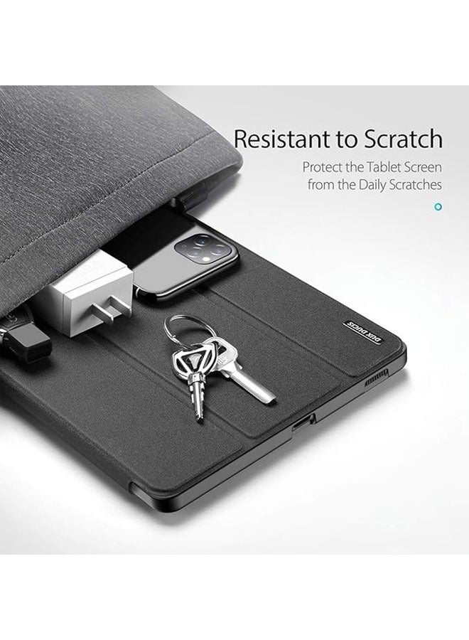 Samsung Galaxy Tab S9 Plus حافظة الحافظة الرقيقة من الجلد الاصطناعي مع وظيفة الاستيقاظ/النوم التلقائية وتحتوي على حامل ثلاثي الطي. - Image 2
