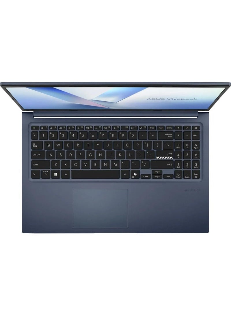 ASUS VivoBook 15 M1502NAQ Laptop, AMD Ryzen 7 170 Processor, 16GB DDR5 RAM, 512GB SSD, 15.6” FHD IPS Display, Backlit Keyboard, AMD Radeon Graphics, DOS, Quiet Blue, English Keyboard (upgraded) English Quite Blue - Image 3