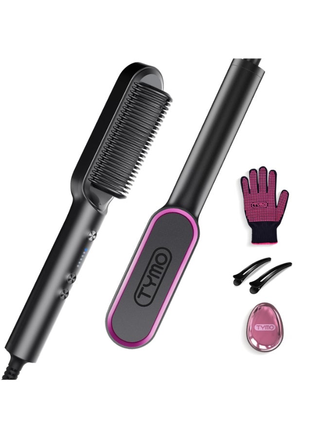 TYMO Ring Hair Straightening Comb Black - Image 1