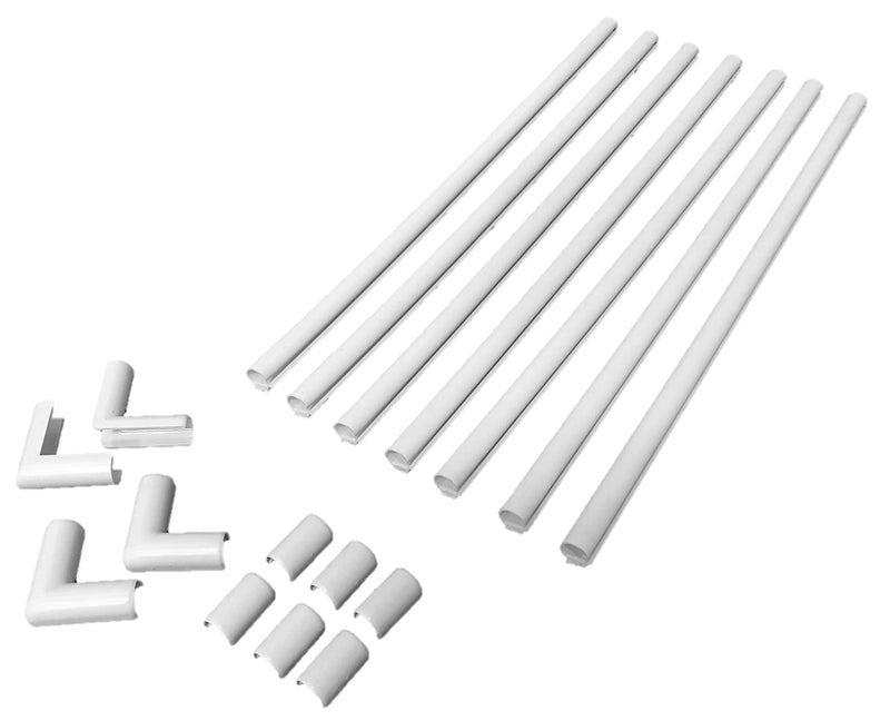 WIREMOLD Legrand Wiremold C110S Cordmate 108 Inch 17 Piece Cord Cover Kit, Organizer for Wall, Holds 1 Cord or Cable, Sustainable Packaging, White (1 Pack) - Image 1
