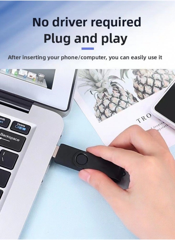 Generic USB C Flash Drive 128GB Dual C Thumb Drive C Type 2-in-1 USB 2.0 Dual Interface Flash Drive High-Speed OTG Thumb Drive Metal Memory Stick Photo Stick Suitable for Android Smartphones and Tablets  - Image 4