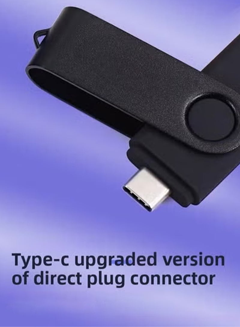 USB C Flash Drive 128GB Dual C Thumb Drive C Type 2-in-1 USB 2.0 Dual Interface Flash Drive High-Speed OTG Thumb Drive Metal Memory Stick Photo Stick Suitable for Android Smartphones and Tablets - Image 5