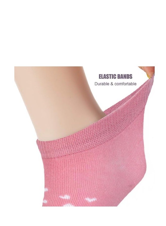 DIAMOND TOE Diamond Toe 6 Pairs Women's Short Ankle Athletic Socks - Cotton Spandex Sport Sock for Ladies - free size EU 36 to 42 - Image 4