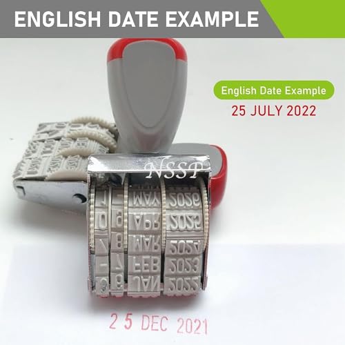 NSSP Stamp(Without Pad/Manual/Rolling Bands) ((Pack of-2), Number Stamp + Dater Stamp) - Image 5