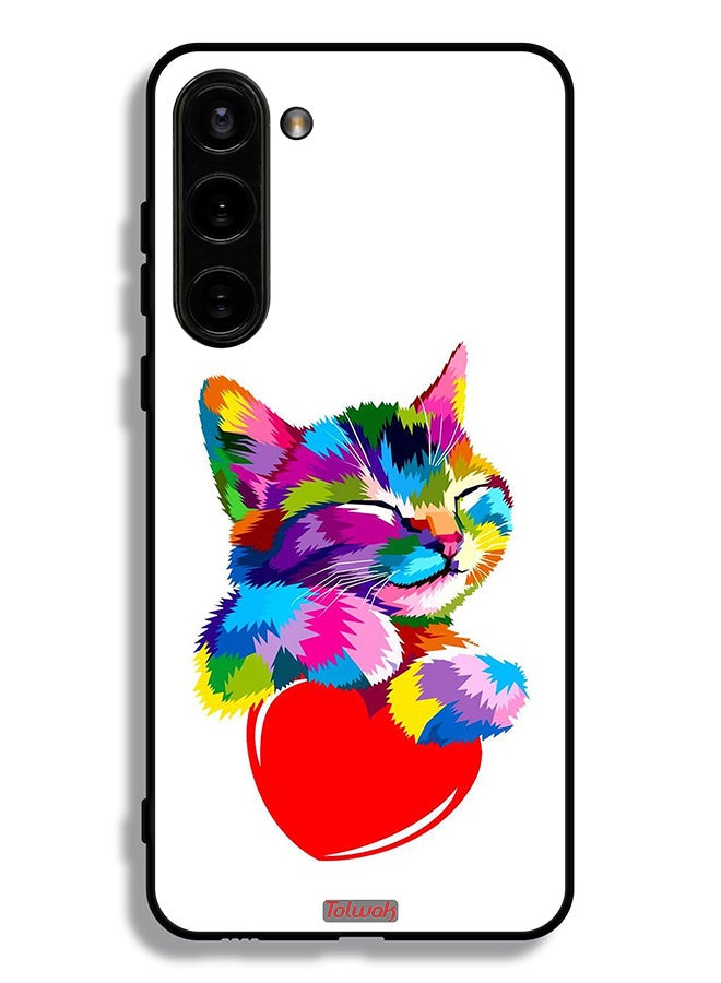 Tolwak Samsung Galaxy S23 Plus 5G Protective Case Cover Colourful Kitten - Image 3