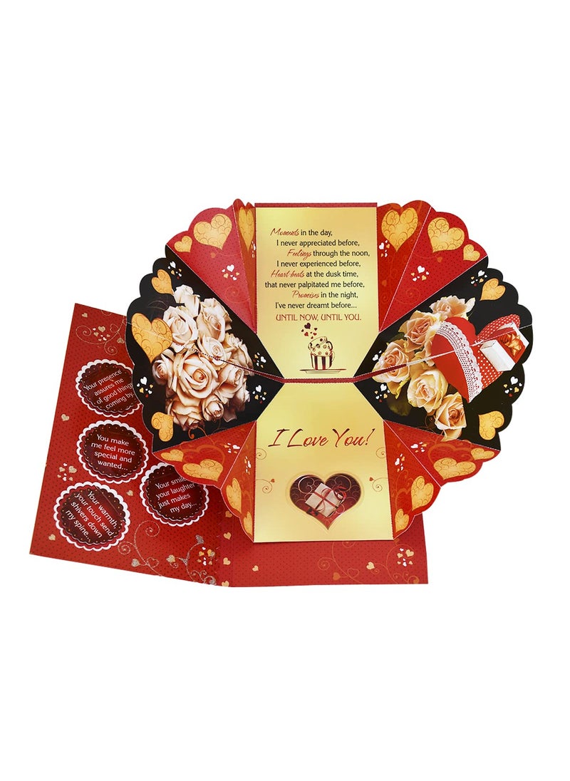 Saugat Traders Saugat Traders Love Gift for Girls, Women - Love Greeting Card with Teddy Bear and Sling Bag - Birthday Gift - Valentine Day Combo for Girlfriend, Wife  - Image 4