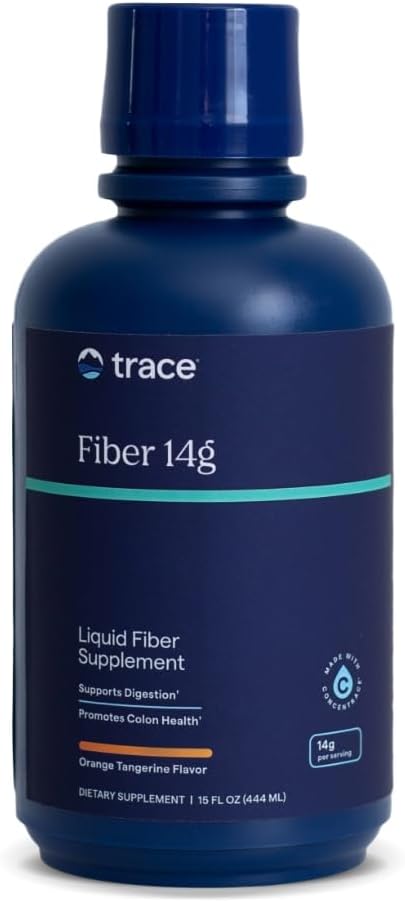Trace Minerals Fast Absorbing Fiber 14 g  Fiber Supplement with Aloe Vera Apple Juice  Boron  Healthy Digestion Support with Prebiotic Fiber  Orange Tangerine Flavor 15 fl oz 15 Servings - Image 1