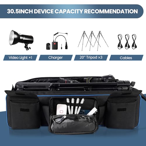 YOREPEK Tripod Carrying Case Bag, Light Stand Bag with 2 Protective Padding, 30.5" Large Photo Studio Equipment Case fit Tripods, Monopods, Speaker Stands, Boom Stands, Camcorder, Mic Stands, Travel - Image 3
