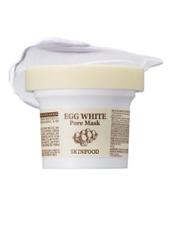 SKIN FOOD since 1957 [SKINFOOD] Egg White Pore Mask 120g (4.23 Fl Oz), Clay Mask Pore Tightening Exfoliator, Sebum Absorption Hydra Exfoliant (4.23 oz) 