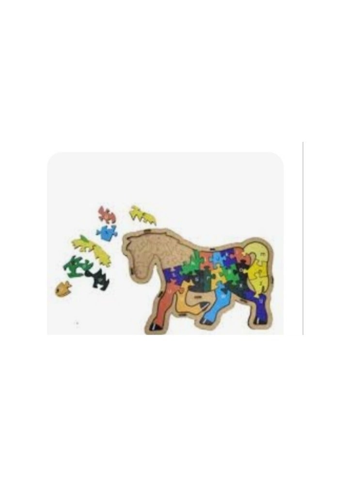 Arabic Wooden Puzzle Kids Wooden Arabic Alphabet Cute . Jigsaw Puzzle Board Early Education Toy - - Image 2