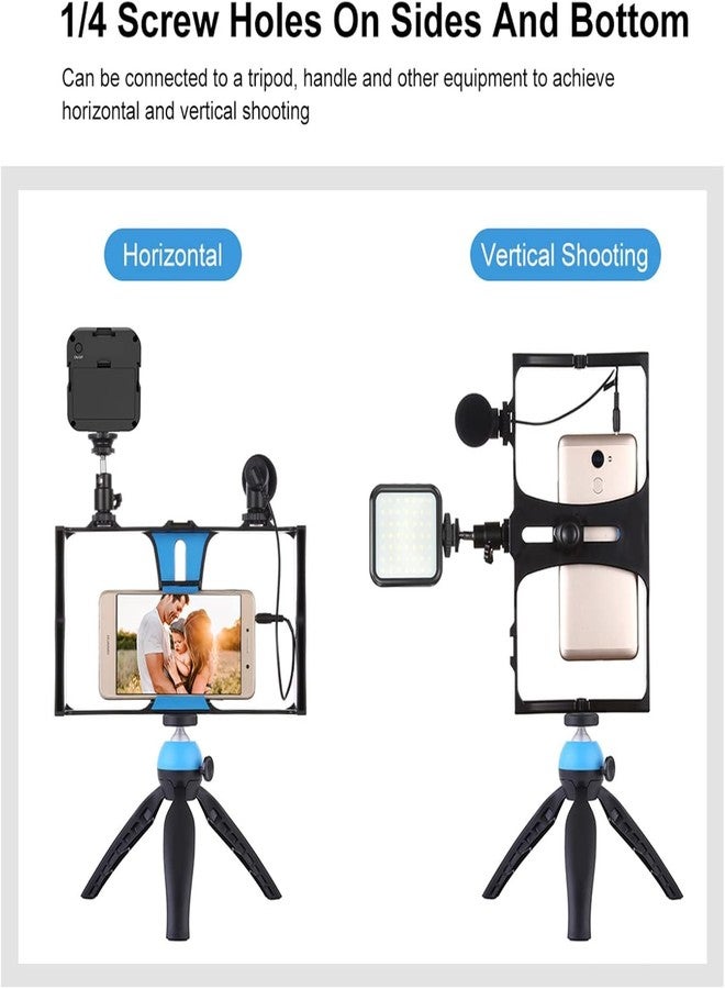 DA-GODO Smartphone Video Rig, Phone Video Stabilizer Camera Case Mount Holder for Filmmaking and Vloging, with Cold Shoe Mount for Smartphone, for Streaming Equipment (RED Cage Rig) - Image 3