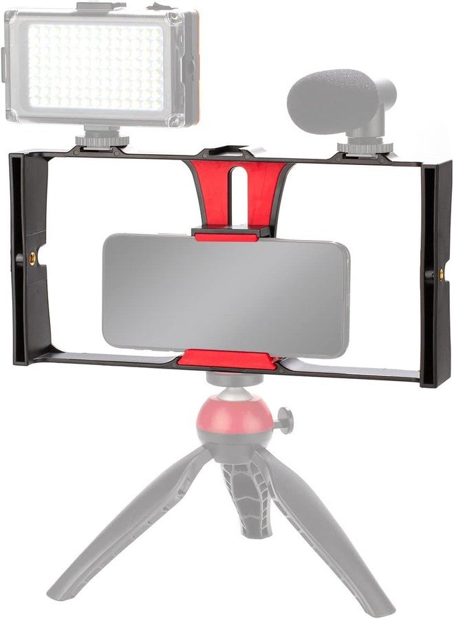 DA-GODO Smartphone Video Rig, Phone Video Stabilizer Camera Case Mount Holder for Filmmaking and Vloging, with Cold Shoe Mount for Smartphone, for Streaming Equipment (RED Cage Rig) - Image 1