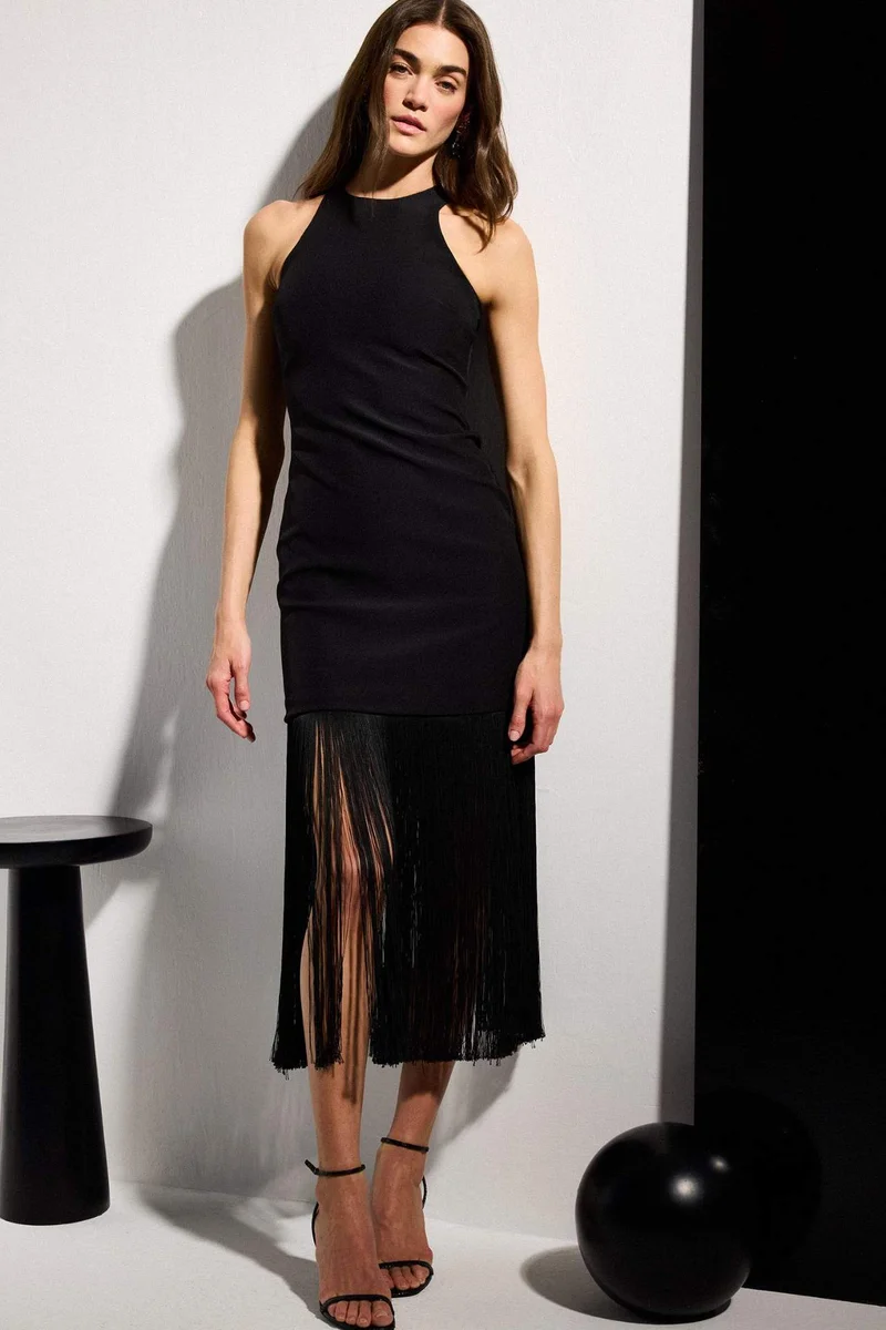 ديفاكتو Afra x Defacto Relax Fit Halter Neck Sleeveless Mini Dress