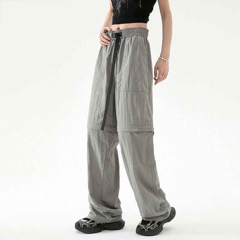 Generic 2024 New Summer Windproof Waterproof Tactical Pants for Men and Women Medium gray [detachable/unisex]] 