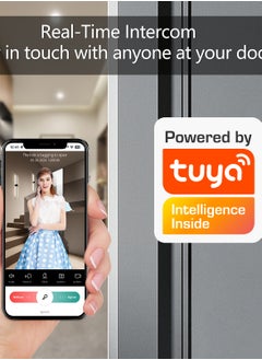 ALINK Smart Door Lock Smart Lock ,Palm Print Unlock, Two way audio, Fingerprint Door Lock ,WiFi Door Lock With 6068 Mortise, Tuya App Control,Color grandminor, Model M3L  - Image 5