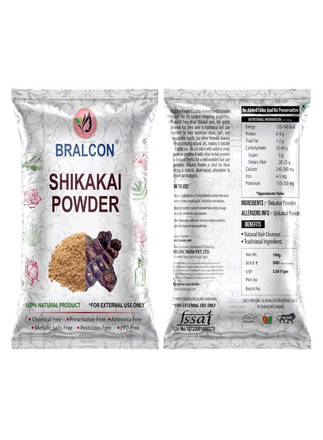 BRALCON Shikakai Powder 100gm for Frizzy, Soft & Shiny Hair Acacia Concinna for Hair Care Strengthening Nourish Conditioner & Cleanser 100% Natural Product - Image 3