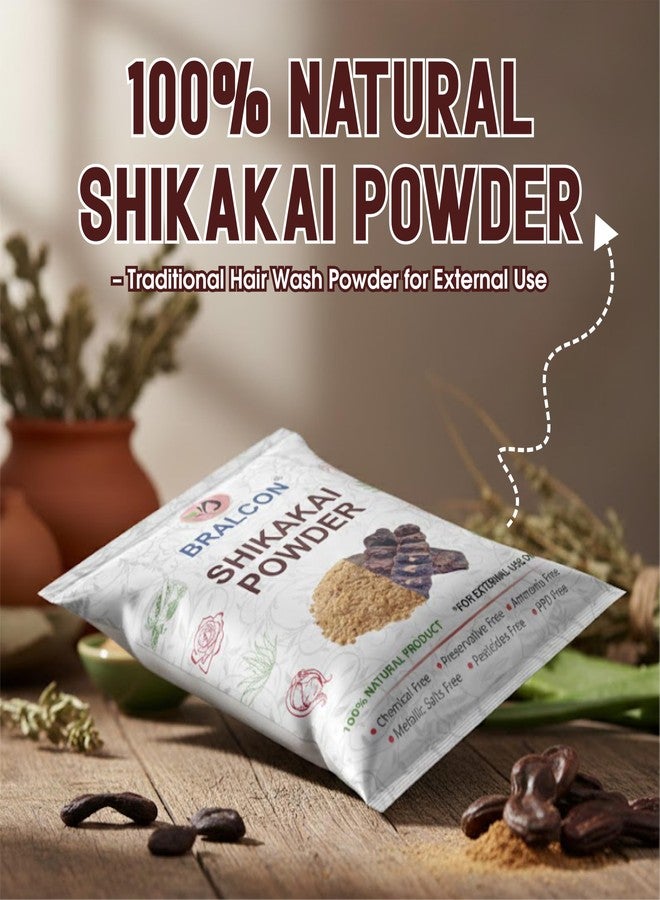 BRALCON Shikakai Powder 100gm for Frizzy, Soft & Shiny Hair Acacia Concinna for Hair Care Strengthening Nourish Conditioner & Cleanser 100% Natural Product - Image 4